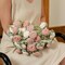 Crochet Flower Bouquet Throw Blanket, Handmade Knitted Blanket with Rose Flowers, Cute Romantic Gift for Her Girlfriend Mom Mother’s Day Valentine Wedding Anniversary Birthday, Pink and White